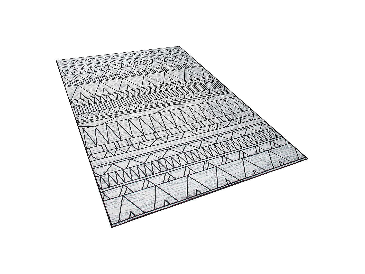Vloerkleed polyester zwart/grijs 140 x 200 cm KEBAN