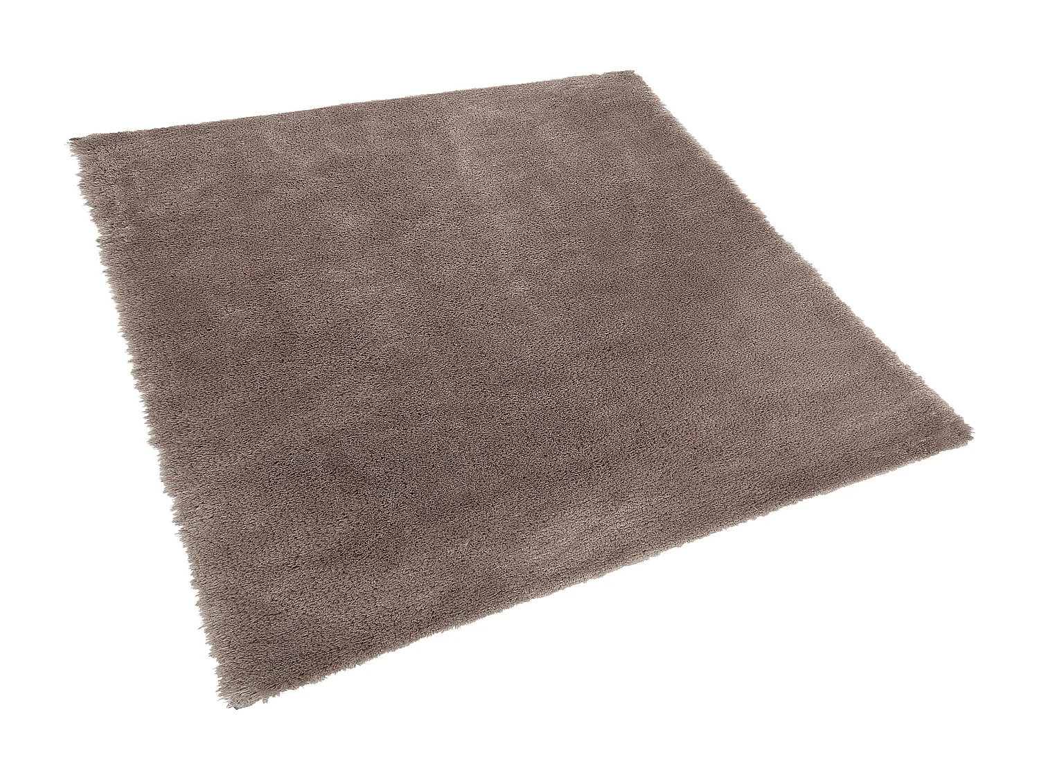 Spektakulärer Shaggy Teppich in quadratischer Form hellbraun 200 x 200 cm Evern