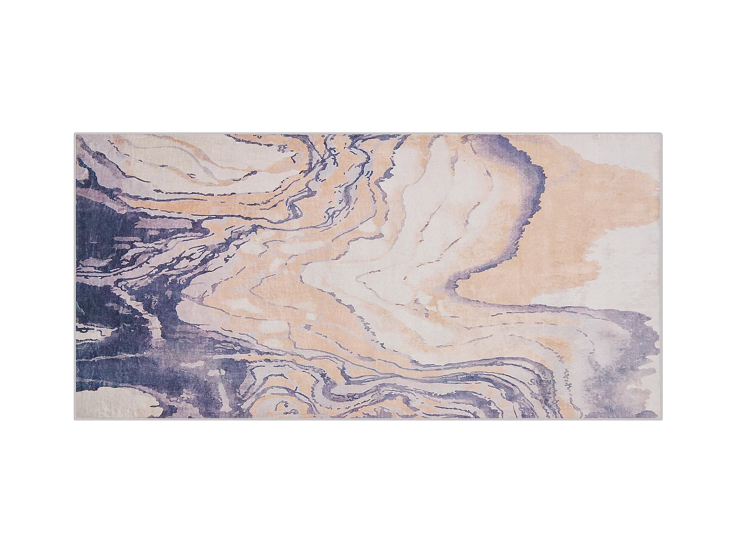 Vloerkleed polyester beige/grijs 80 x 150 cm GEBZE