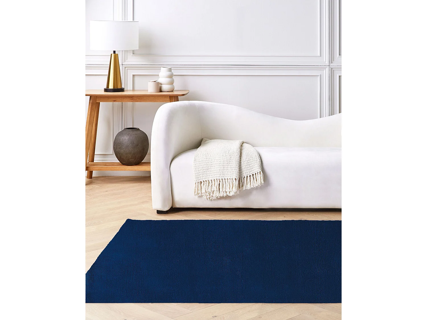 Tapete em viscose azul marinho 160 x 230 cm GESI II