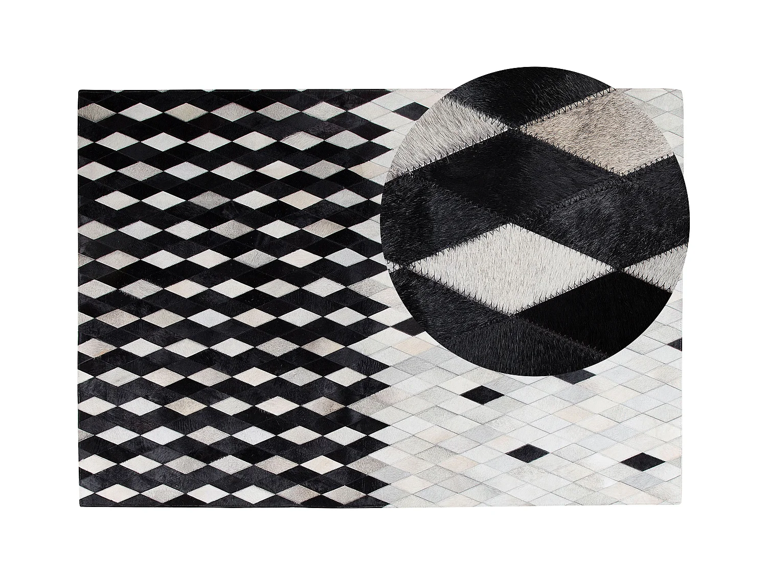 Tapis MALDAN Noir 160 x 230 cm Cuir