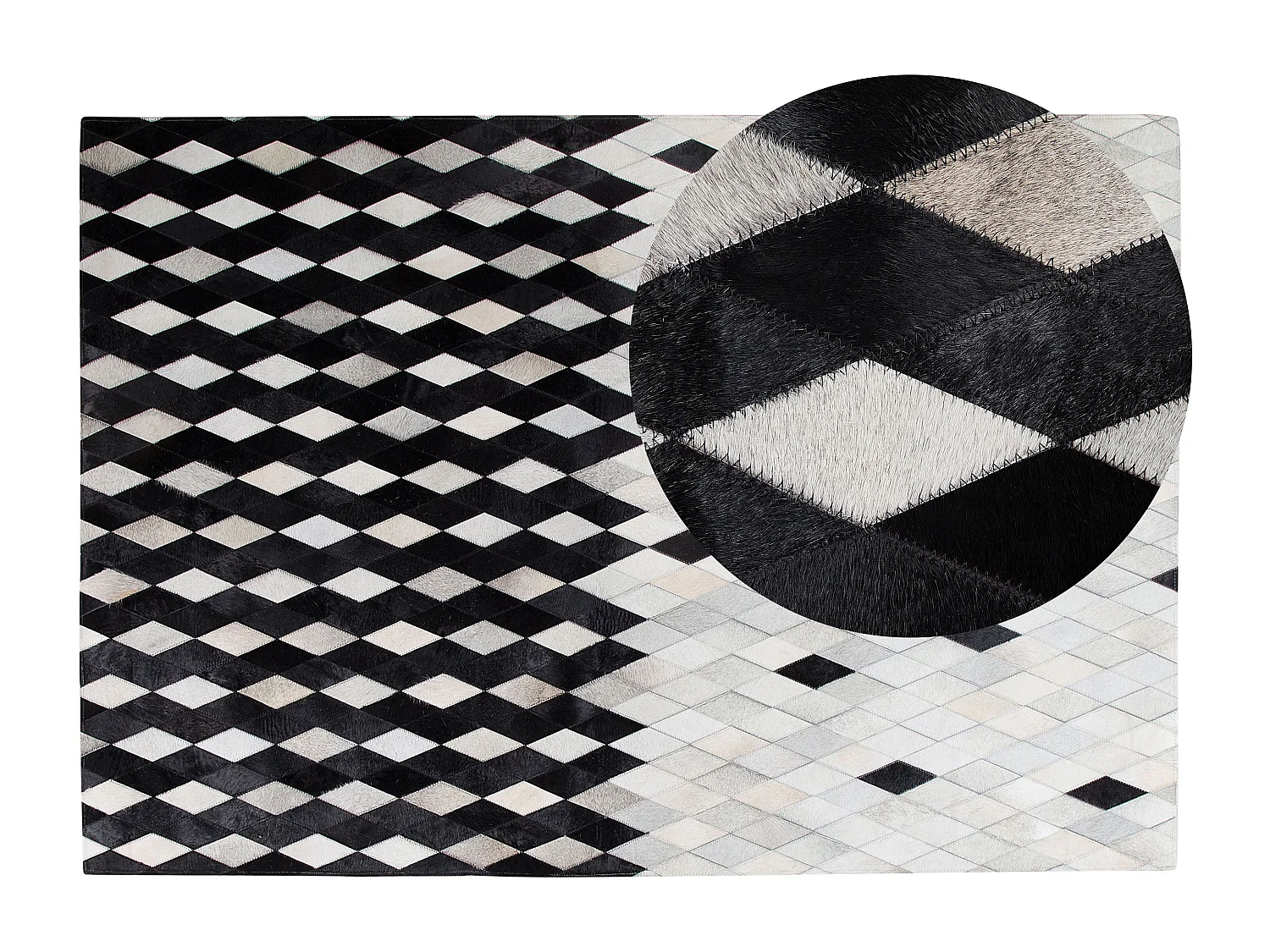 Tapis MALDAN 160 x 230 cm Cuir Noir