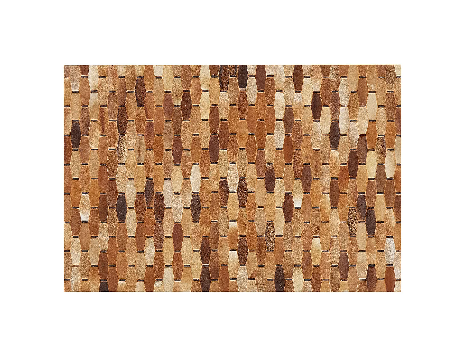 Vloerkleed patchwork bruin 140 x 200 cm DIGOR