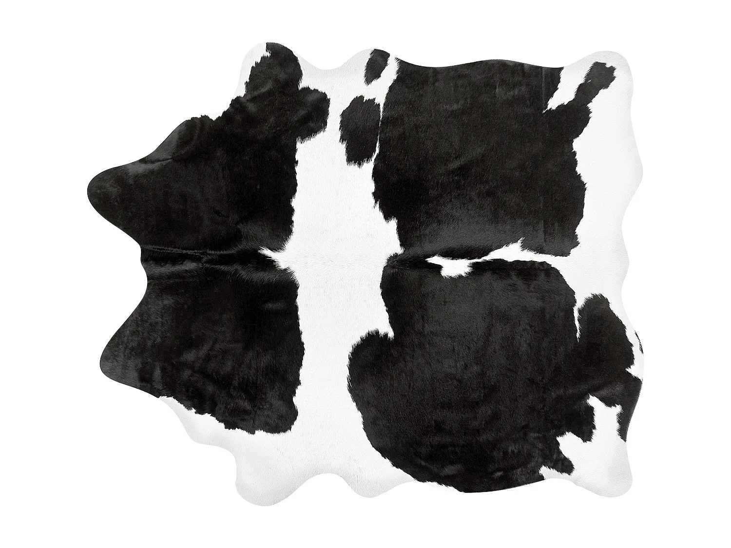 Tapis en peau de vache 2-3 m² noir et blanc NASQU