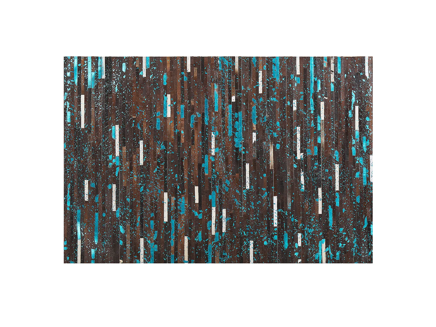 Teppich KISIR 160 x 230 cm Echtleder Dunkelbraun