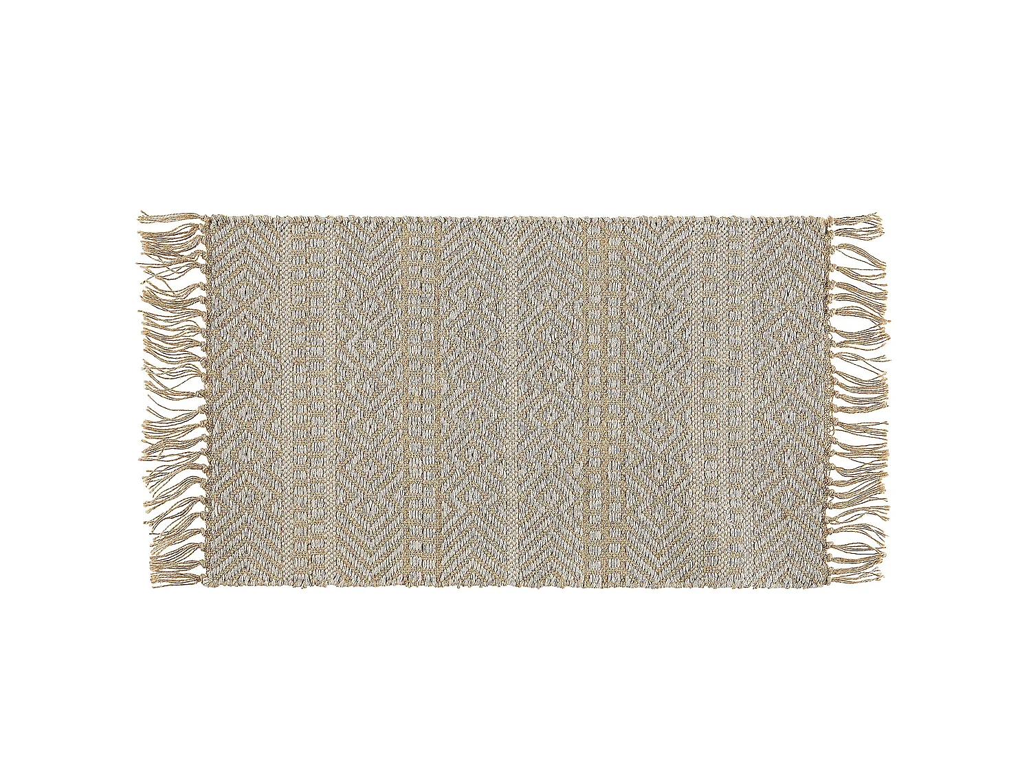 Tapis beige à motif géométrique 50 x 80 cm DORTYOL