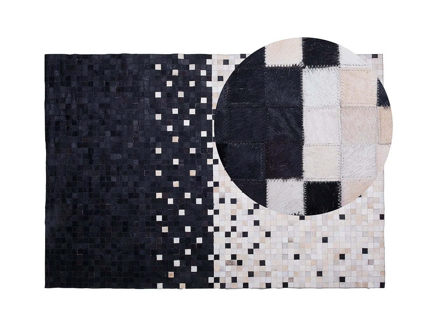 Tapis ERFELEK Noir 140 x 200 cm Cuir