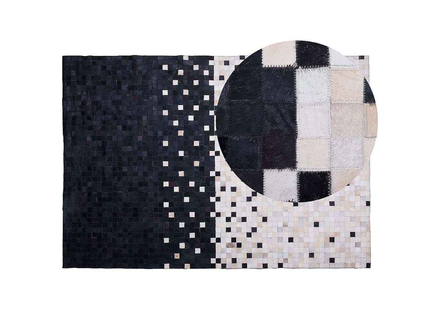 Tapis ERFELEK 140 x 200 cm Cuir Noir