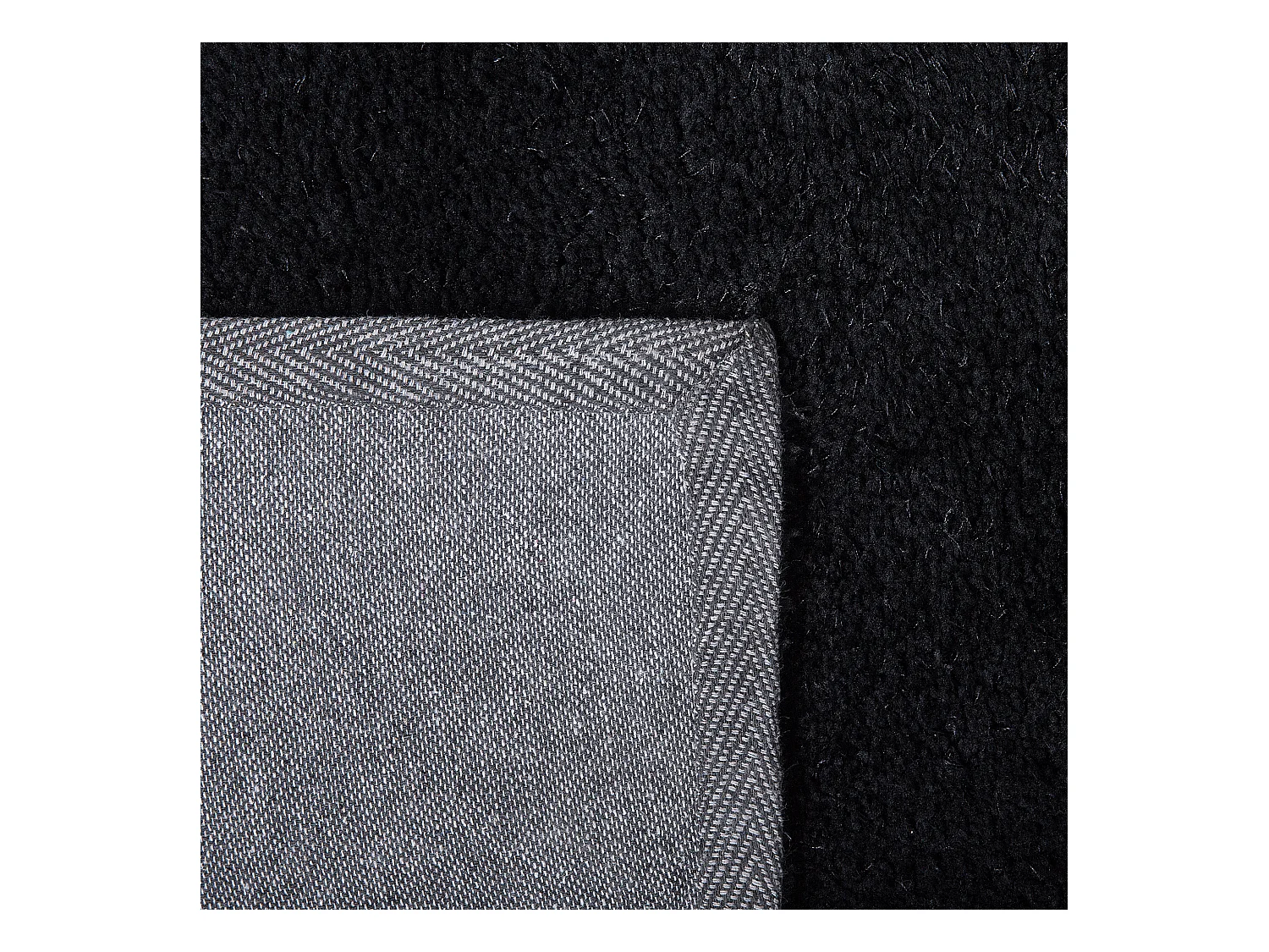 Tapis à poils longs DEMRE Noir 200 x 200 cm
