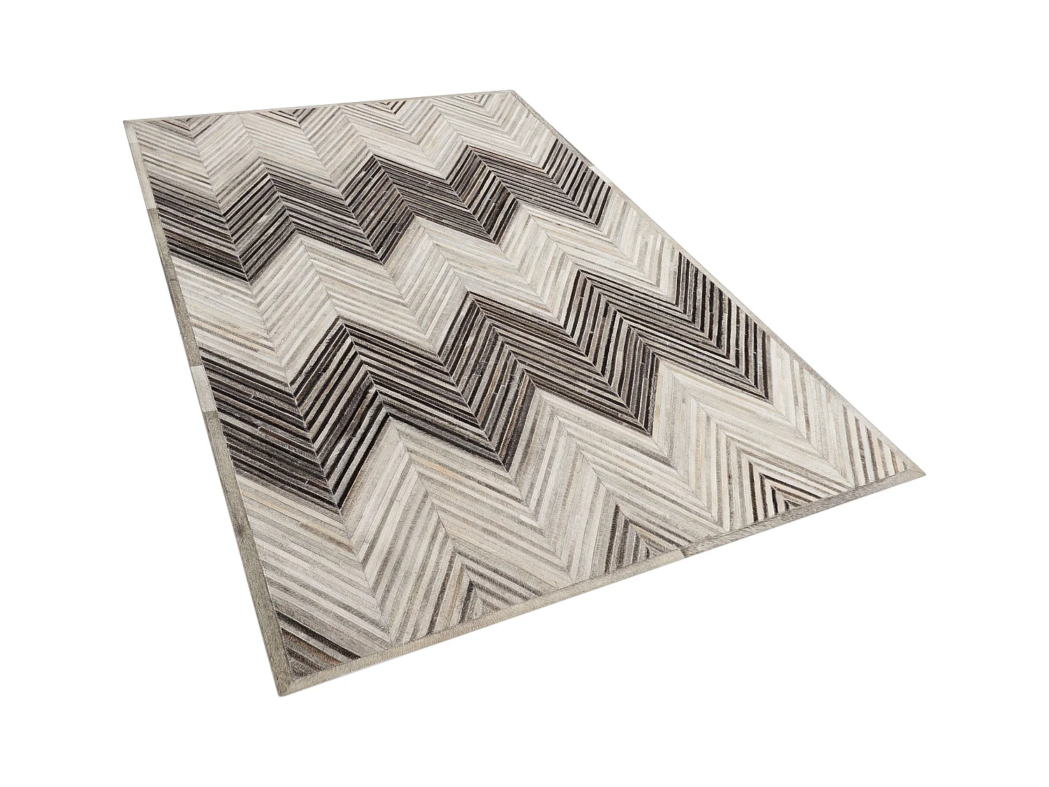 Vloerkleed AYTEPE 140 x 200 cm Leer Grijs