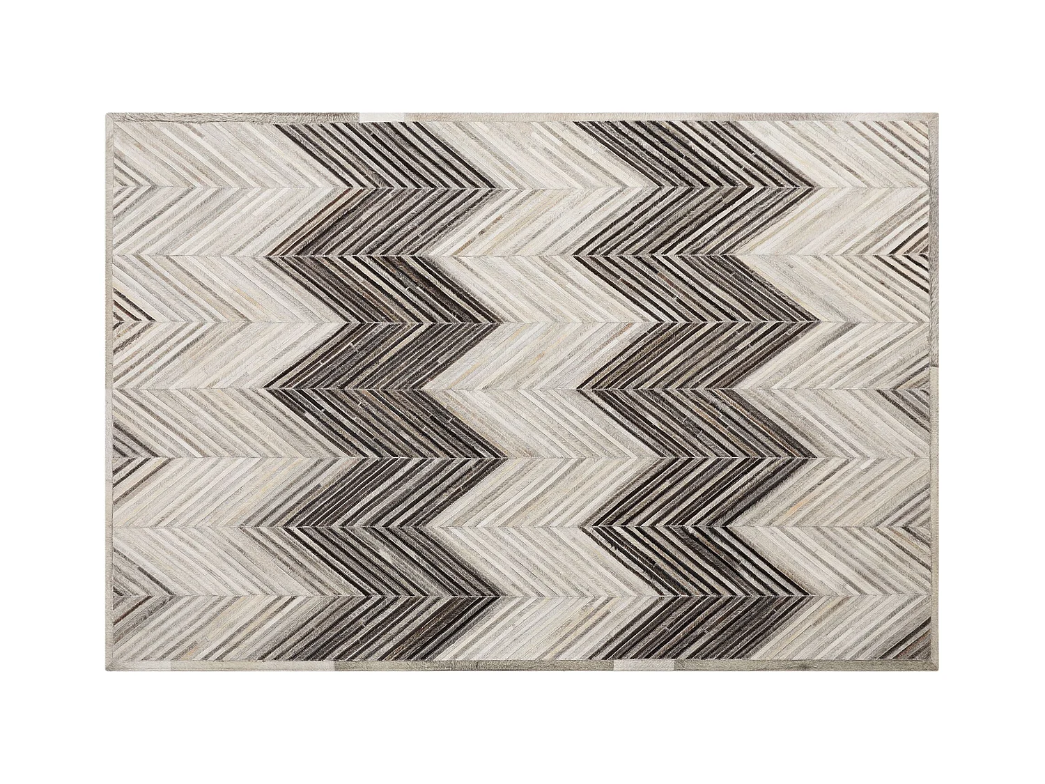 Vloerkleed AYTEPE 140 x 200 cm Leer Grijs