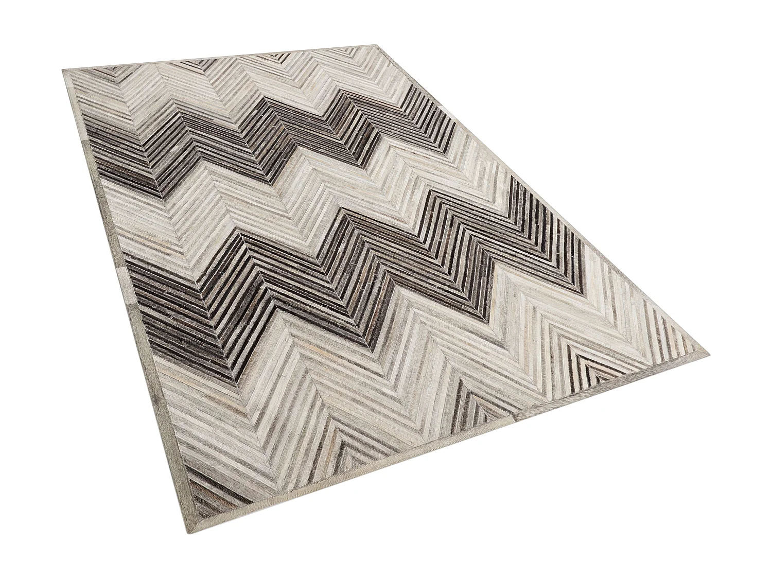 Vloerkleed AYTEPE 140 x 200 cm Leer Grijs