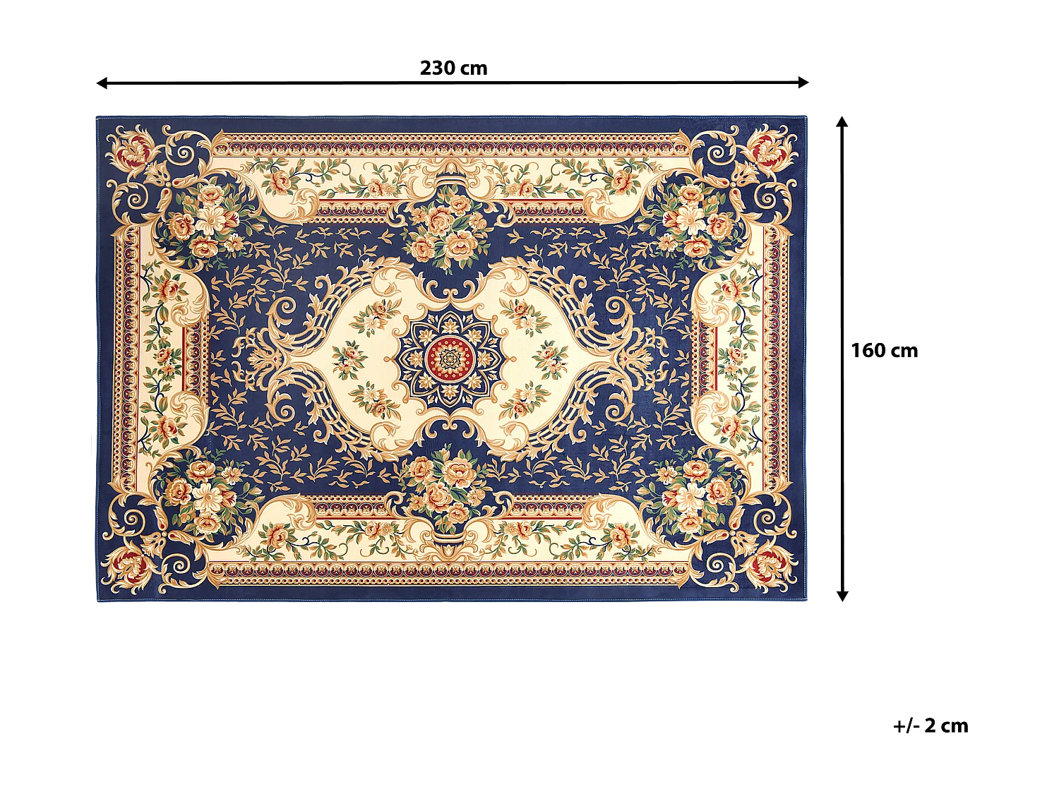 Tapis baroque bleu marine 160 x 230 cm GAZIANTEP