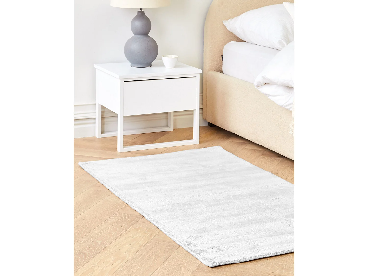 Tapis GESI II Gris clair 80 x 150 cm Soie artificielle