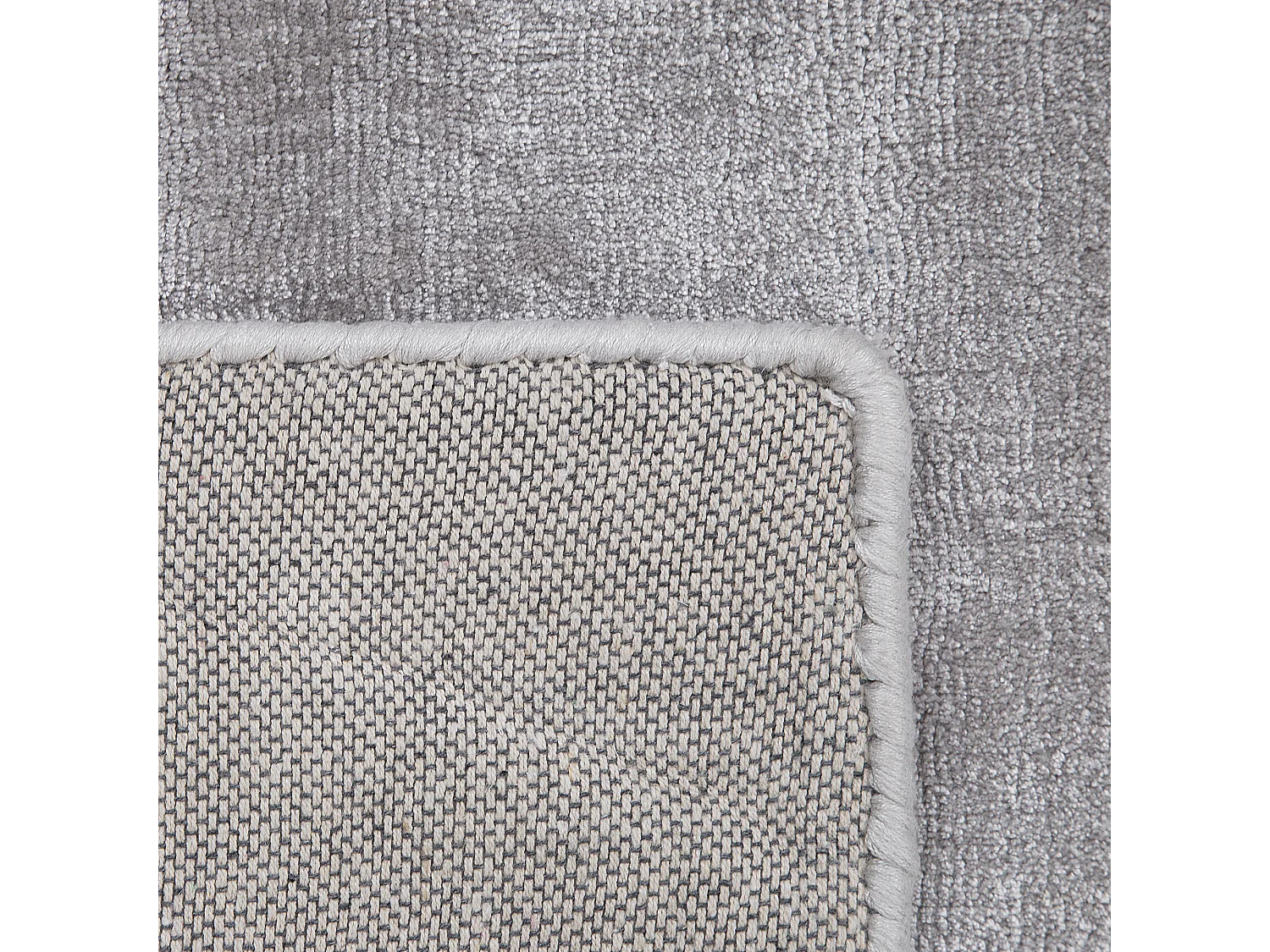 Tappeto viscosa grigio chiaro 80 x 150 cm GESI II