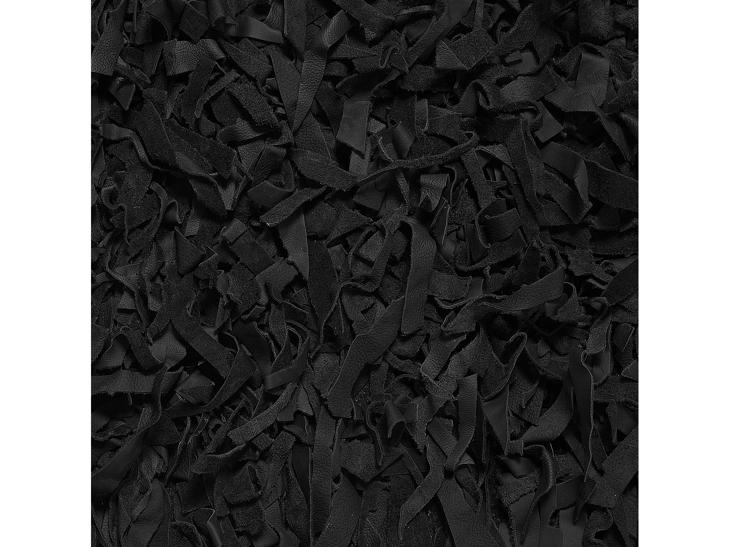 Vloerkleed leer zwart 80 x 150 cm MUT