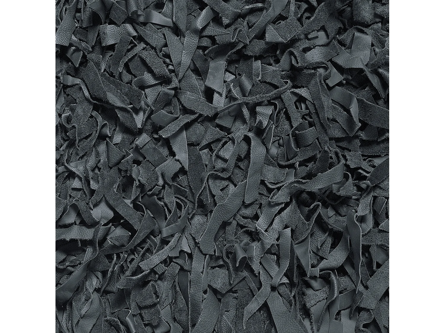 Vloerkleed leer zwart 80 x 150 cm MUT