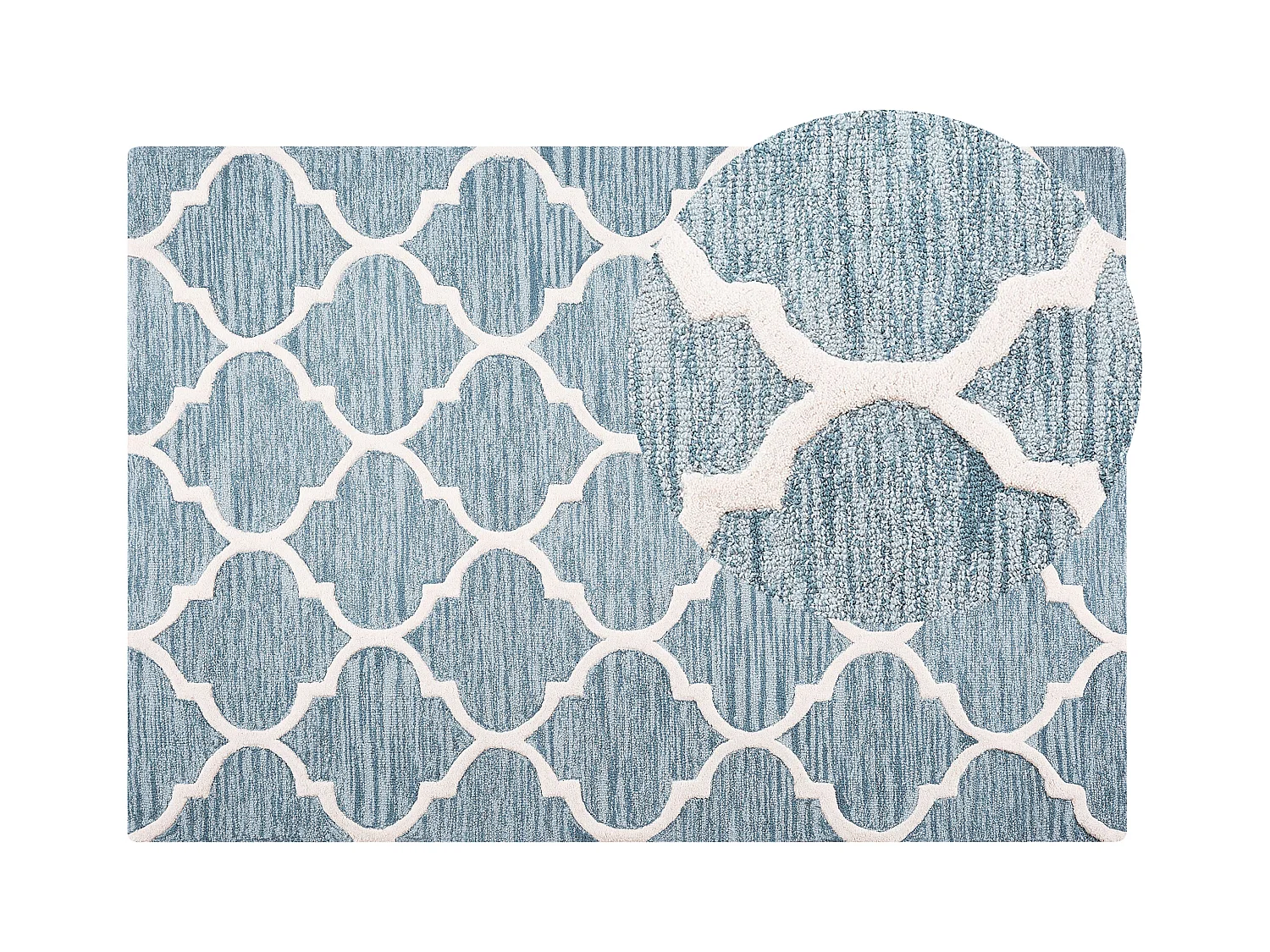 Tapis en laine bleu clair 160 x 230 cm YALOVA