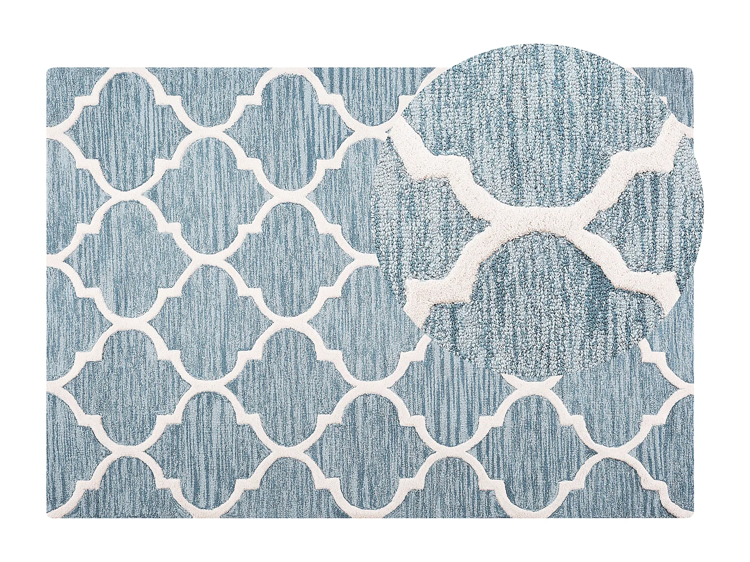 Tapis en laine bleu clair 160 x 230 cm YALOVA