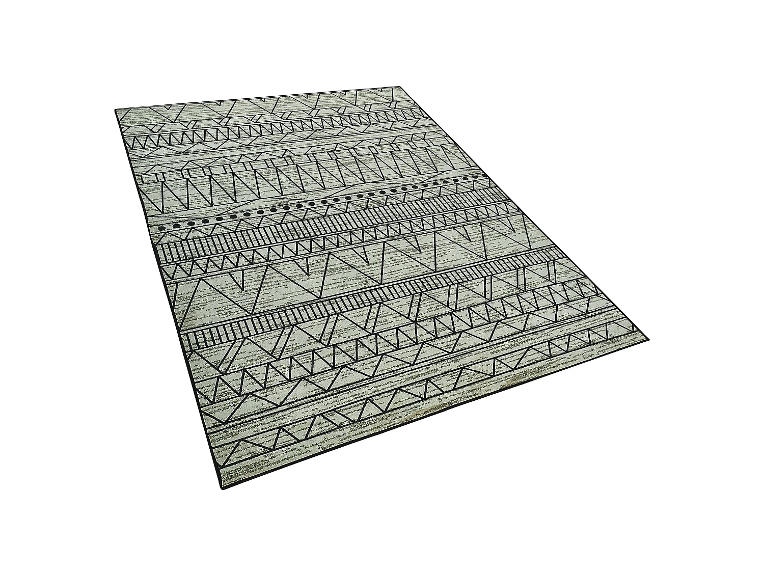 Tapis en tissu noir et gris 160 x 230 cm KEBAN