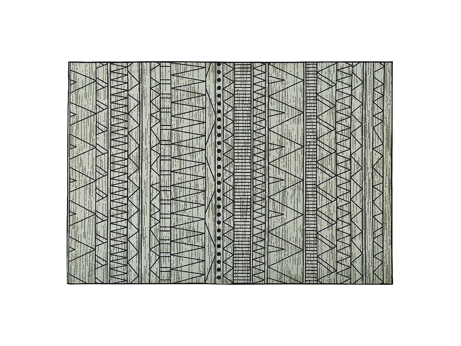 Tapis en tissu noir et gris 160 x 230 cm KEBAN