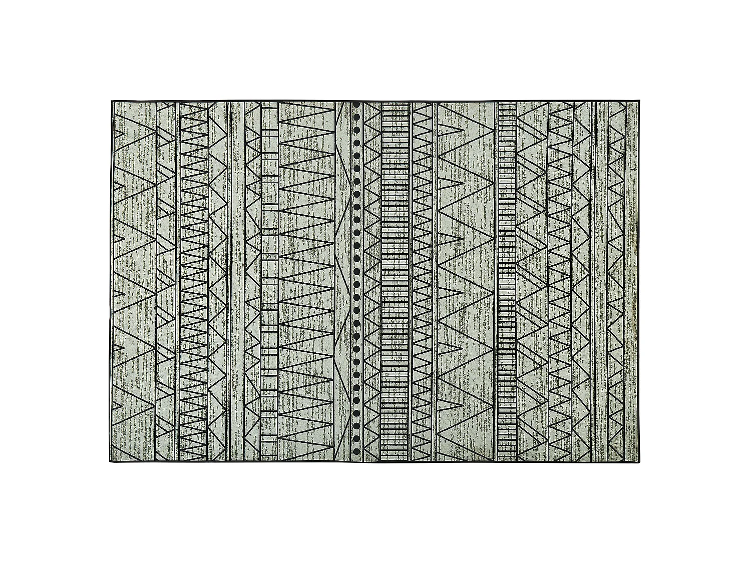 Tapis en tissu noir et gris 160 x 230 cm KEBAN
