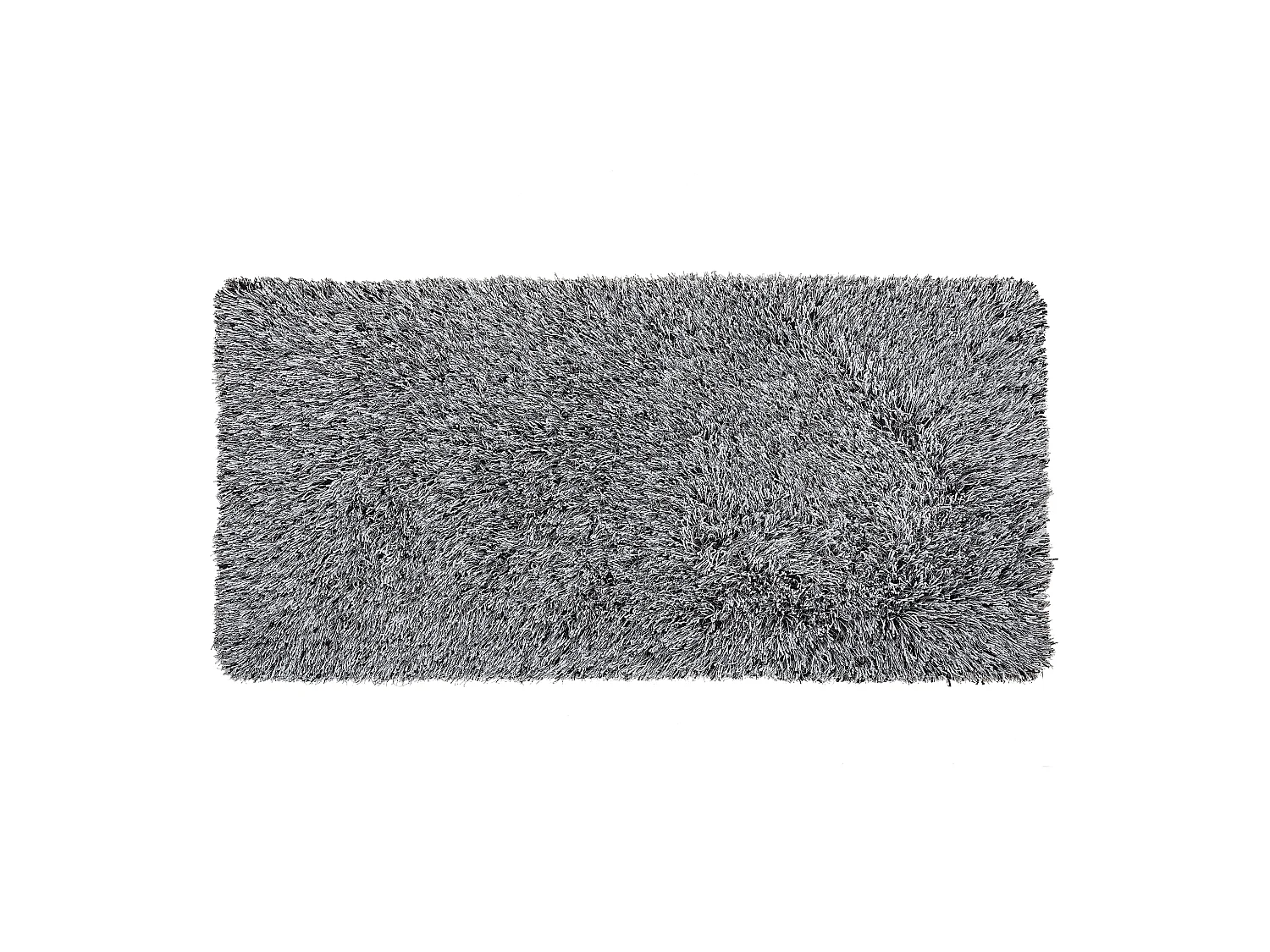 Tapis à poils longs CIDE Noir/blanc 80 x 150 cm