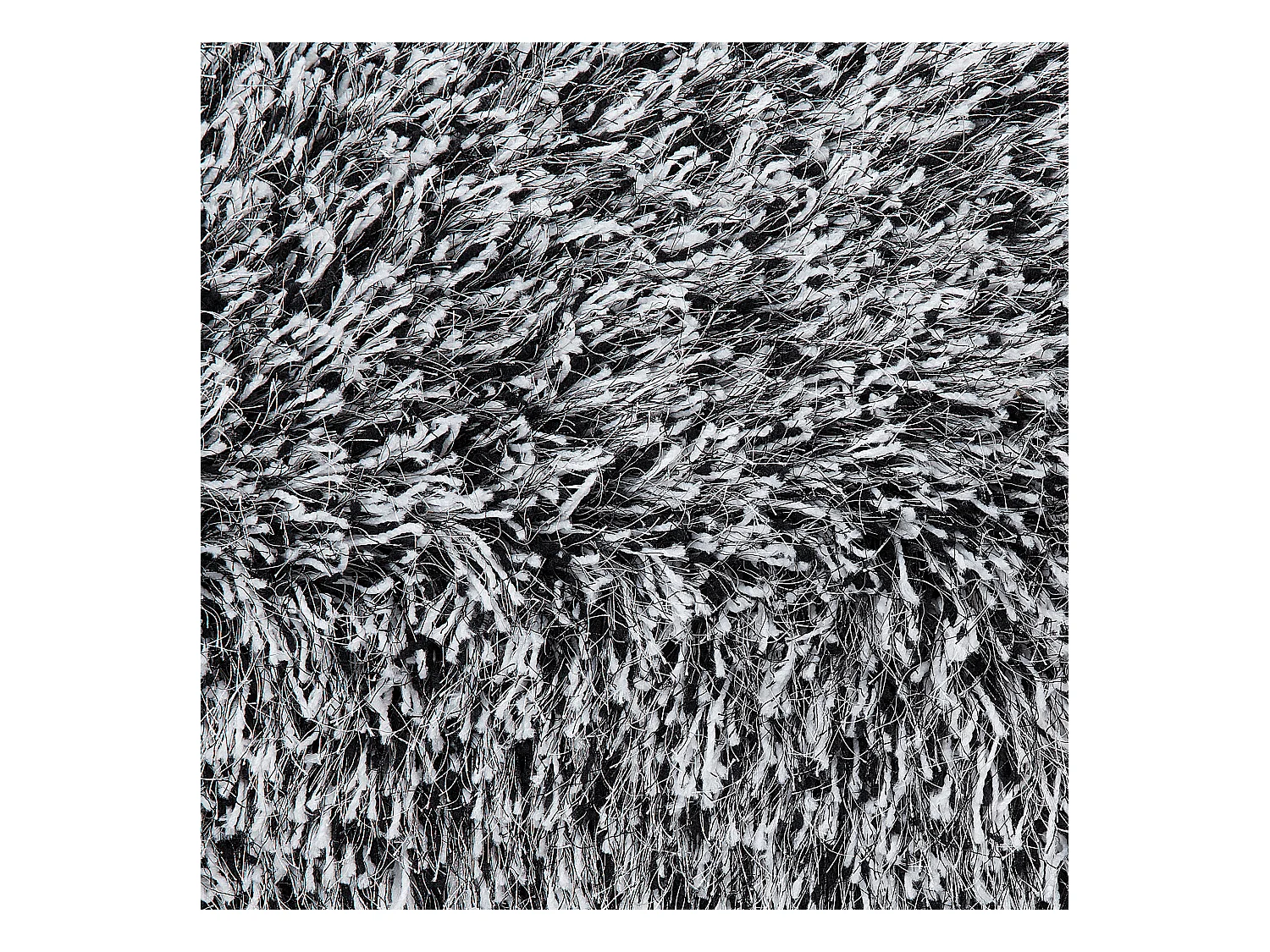 Vloerkleed polyester zwart/wit 80 x 150 cm CIDE