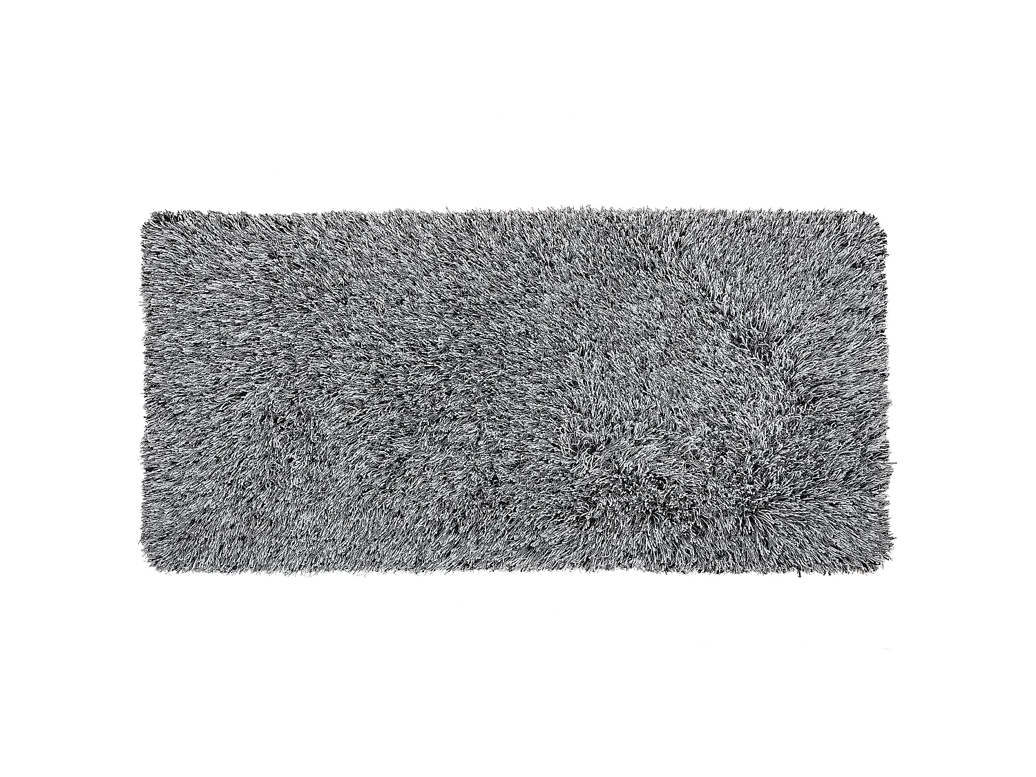 Tapis noir et blanc 80 x 150 cm CIDE
