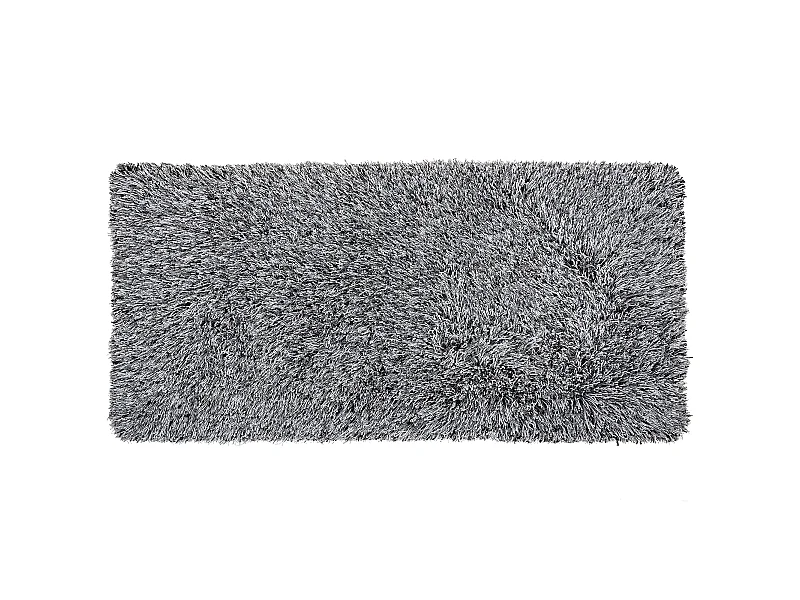 Tapis à poils longs CIDE Noir/blanc 80 x 150 cm