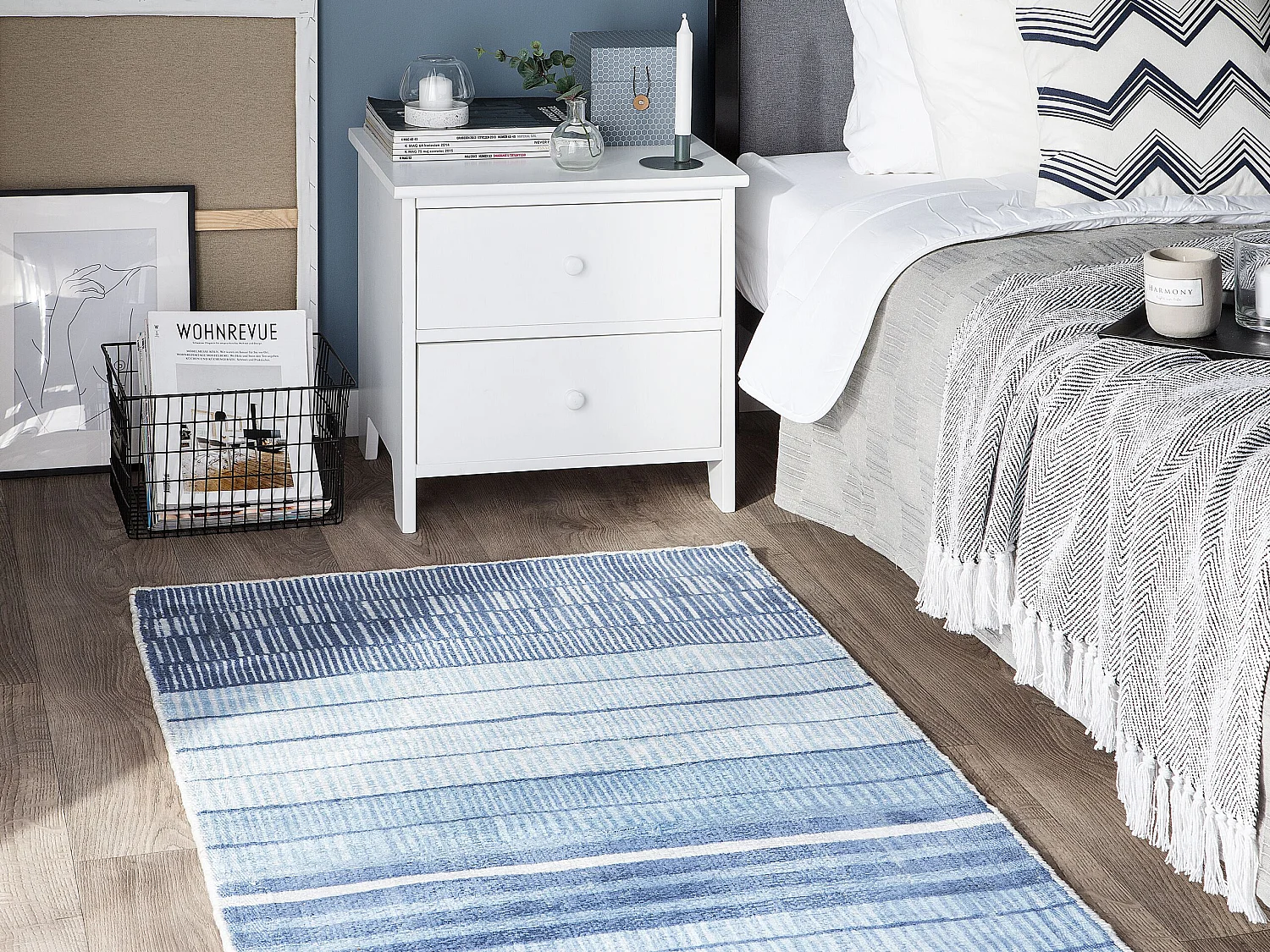 Tapis 80 x 150 cm bleu clair YARDERE