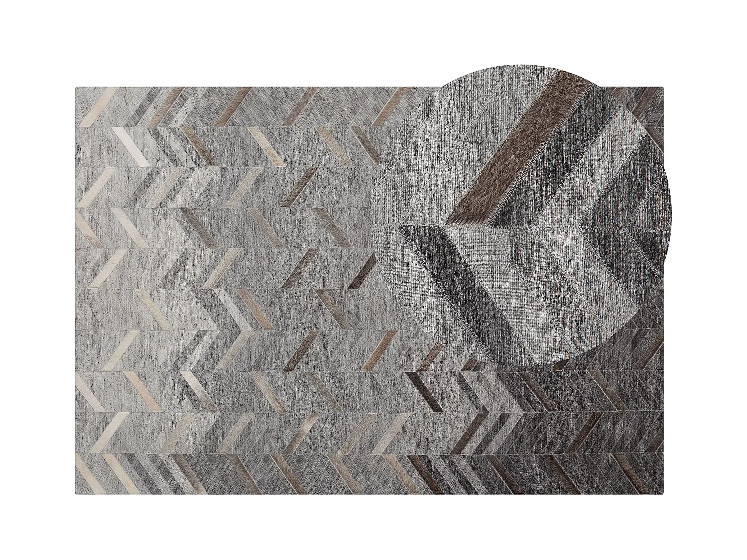 Vloerkleed ARKUM 160 x 230 cm Grijs
