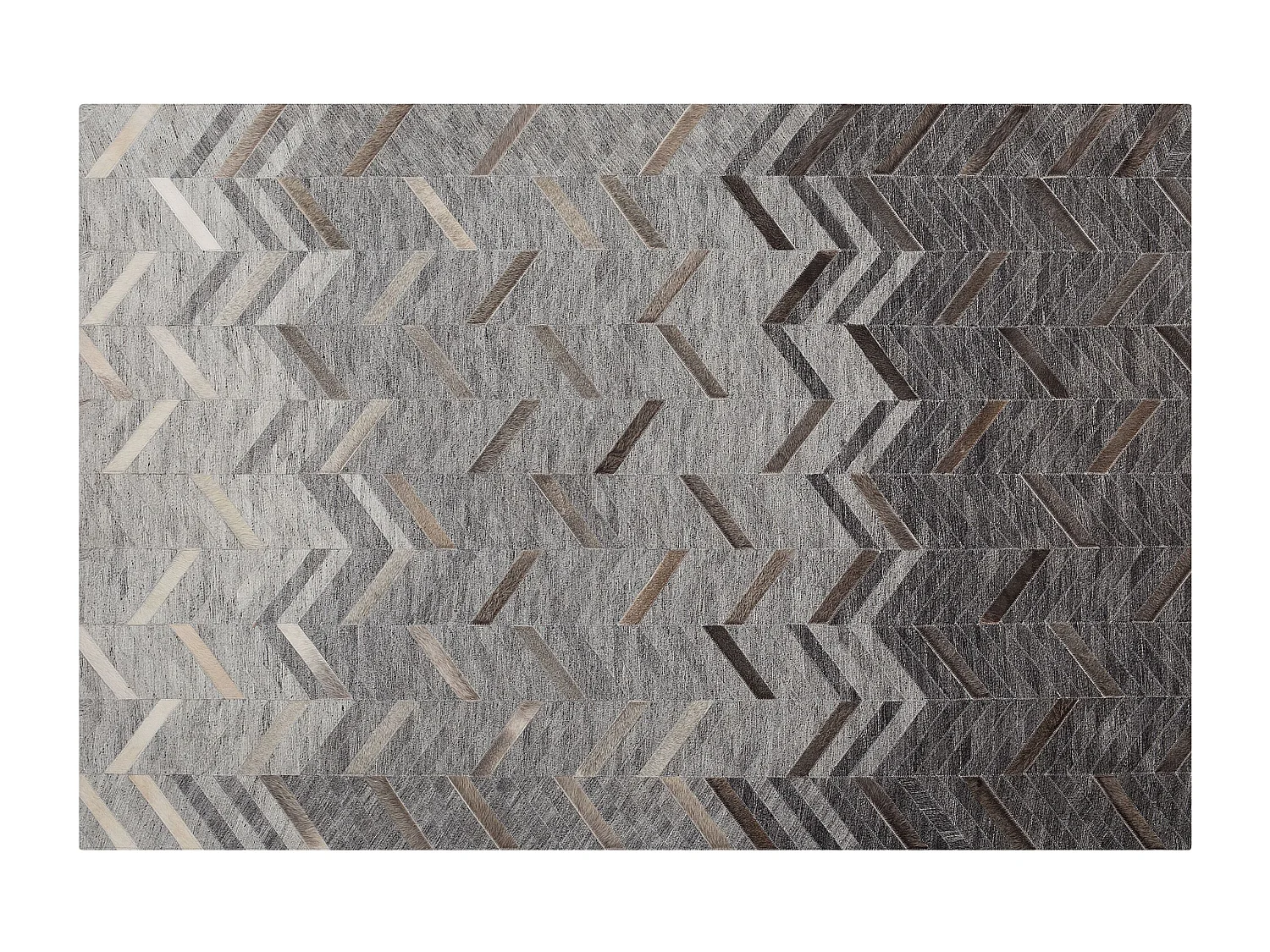 Tappeto in pelle color grigio 160 x 230 cm a pelo corto ARKUM