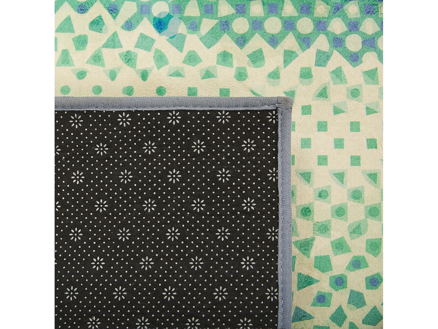 Alfombra azul marino/verde esmeralda/gris claro 160 x 230 cm SUSUZ