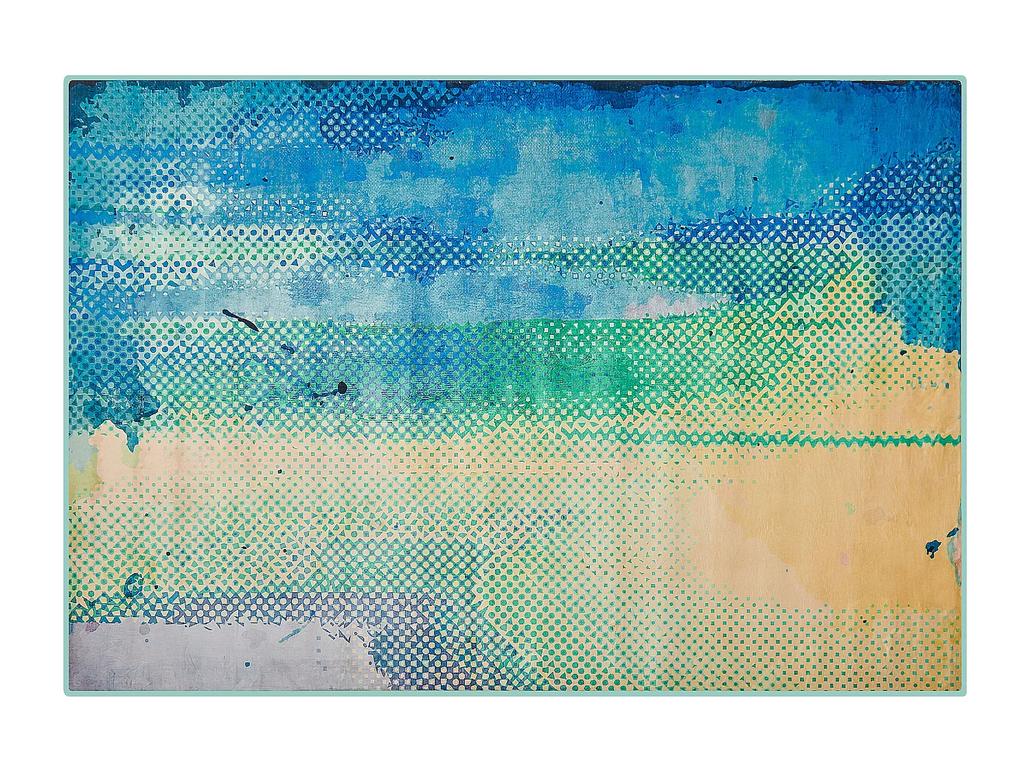 Tappeto blu/verde 160 x 230 cm SUSUZ