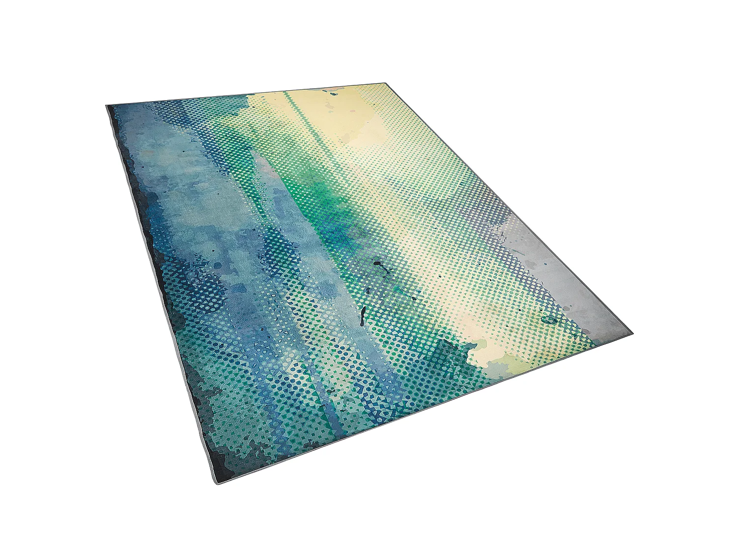 Teppich blau-grün 160 x 230 cm Flecken-Motiv Kurzflor SUSUZ