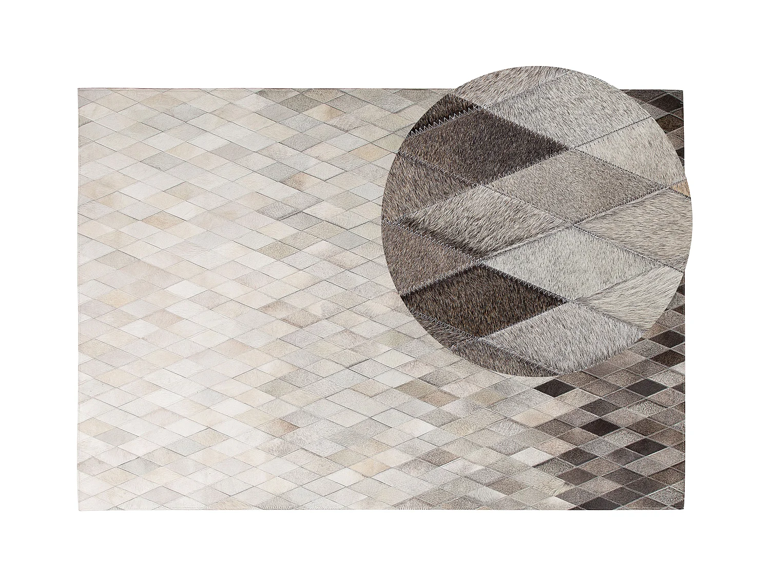 Tapis MALDAN Beige 160 x 230 cm Cuir