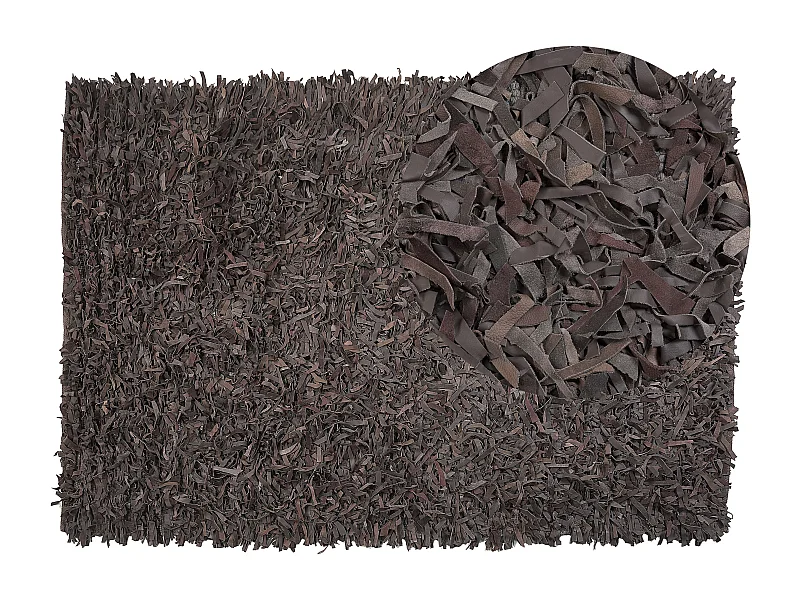 Tapis MUT Marron foncé 140 x 200 cm Cuir