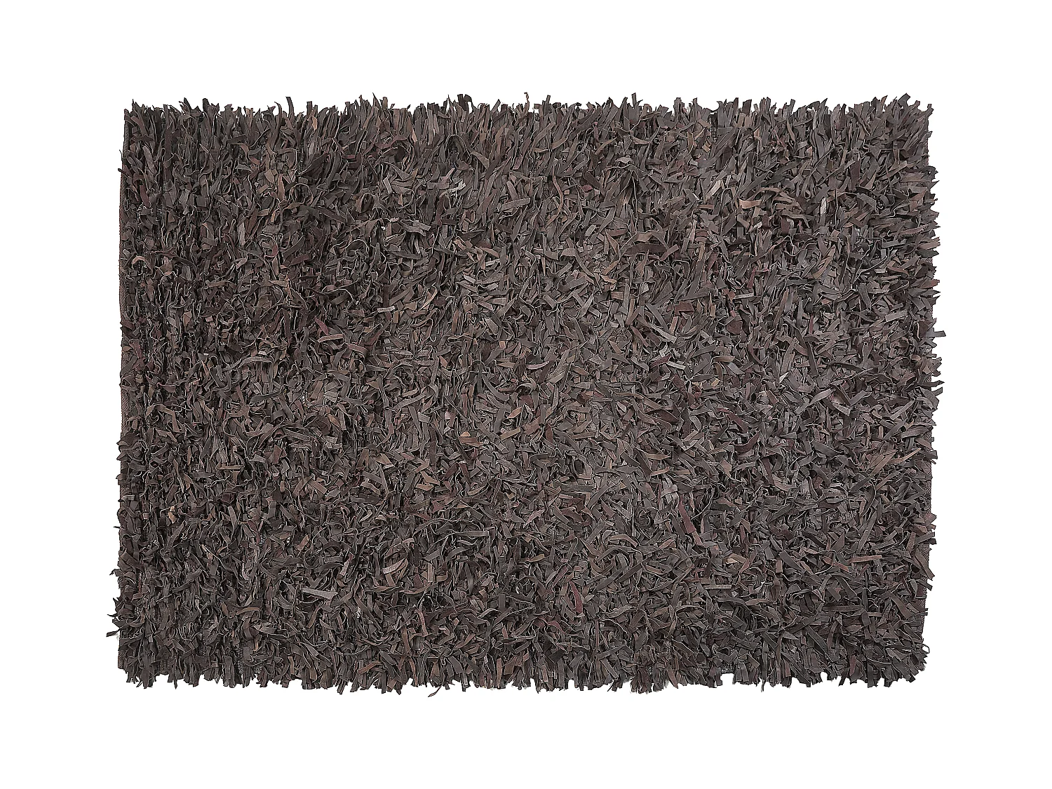 Teppich MUT 140 x 200 cm Echtleder Dunkelbraun