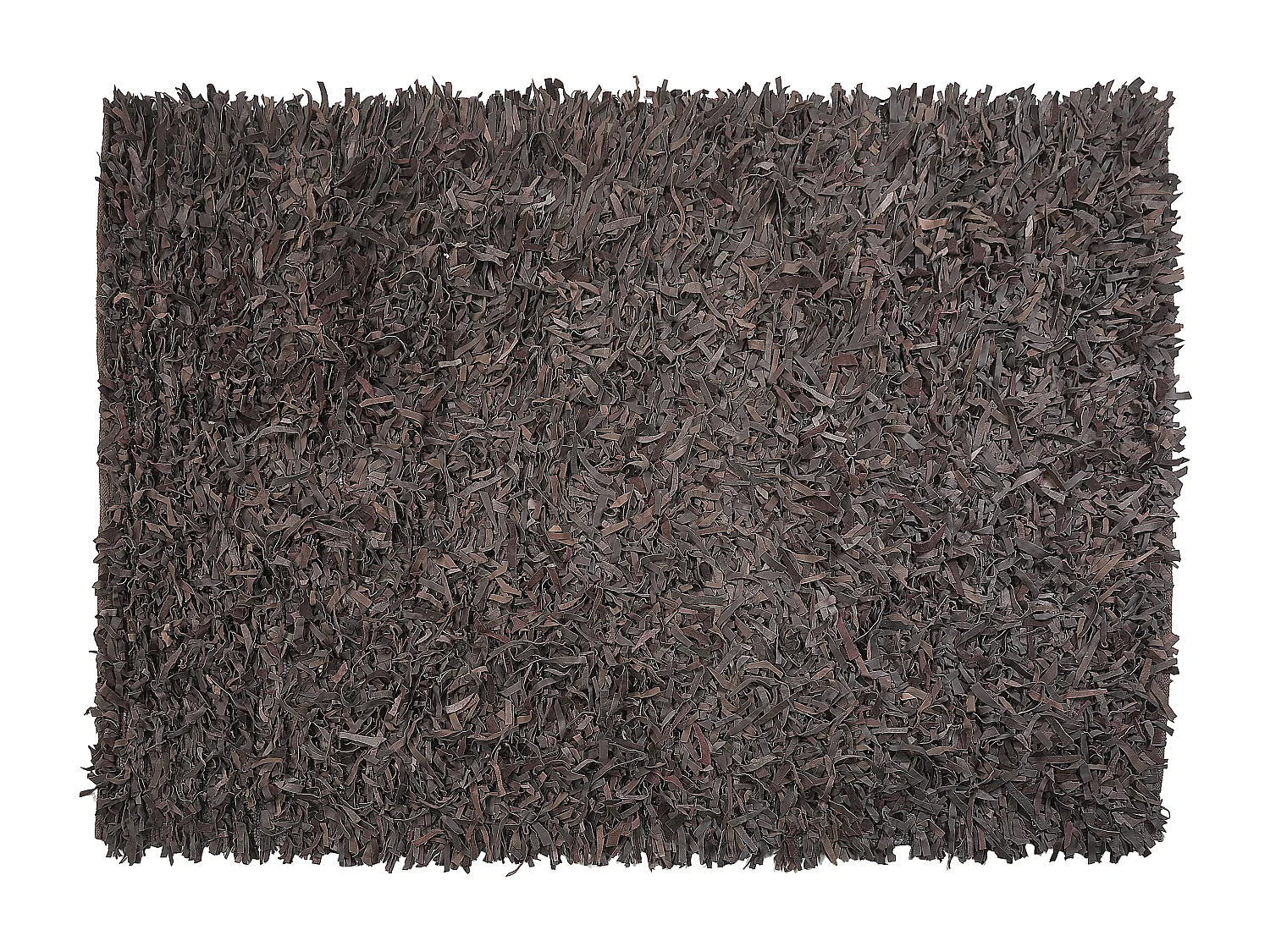 Vloerkleed MUT 140 x 200 cm Leer Donkerbruin