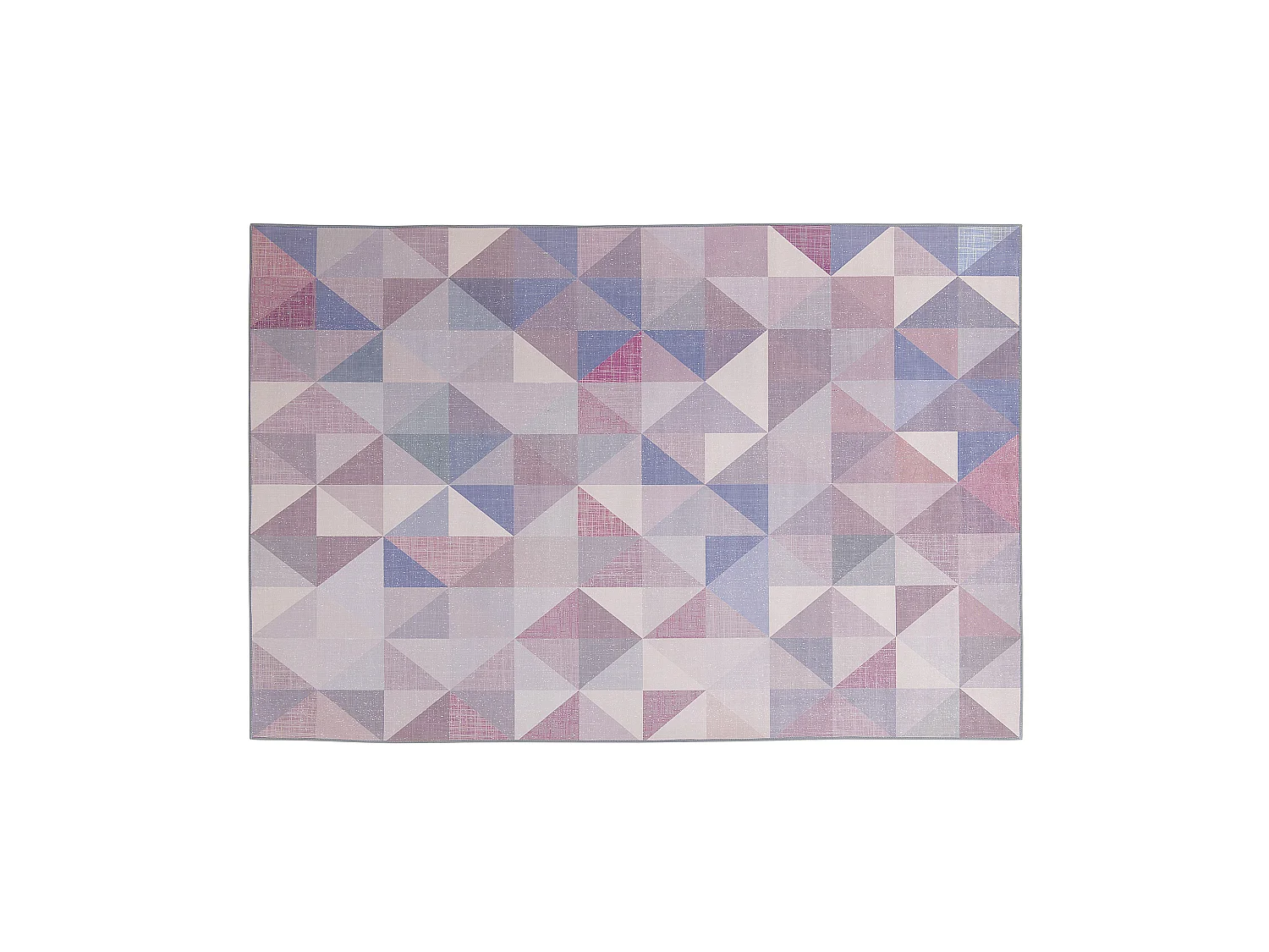 Teppich blau-grau 140 x 200 cm geometrisches Muster Kurzflor KARTEPE