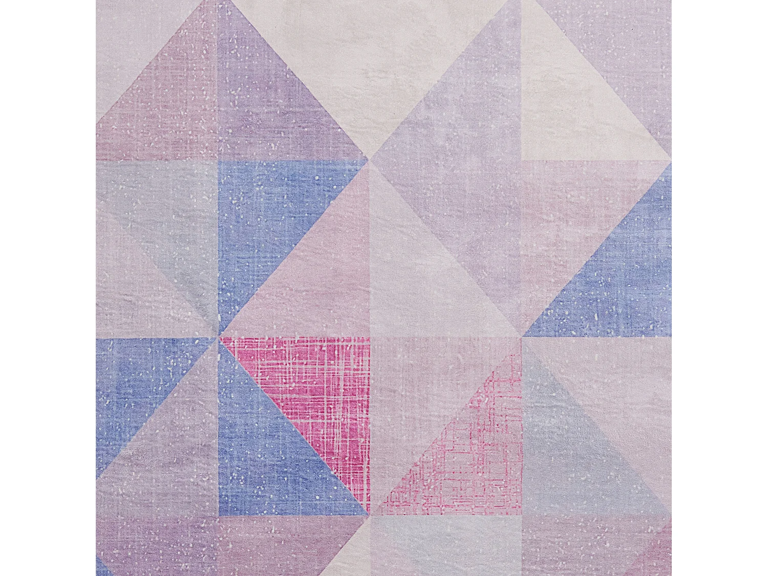 Teppich blau-grau 80 x 150 cm geometrisches Muster Kurzflor KARTEPE