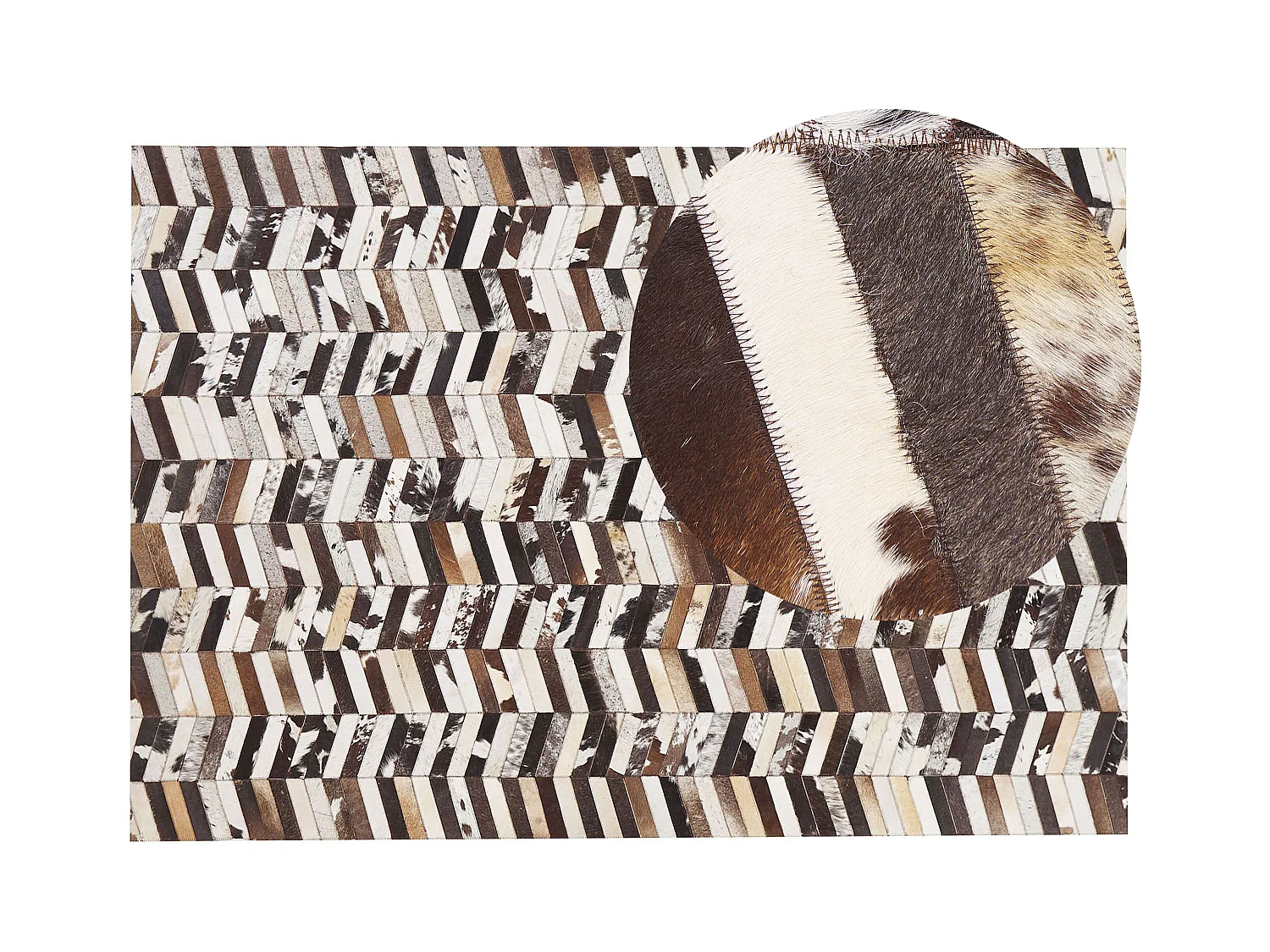 Tapis AKYELE Marron 160 x 230 cm Cuir