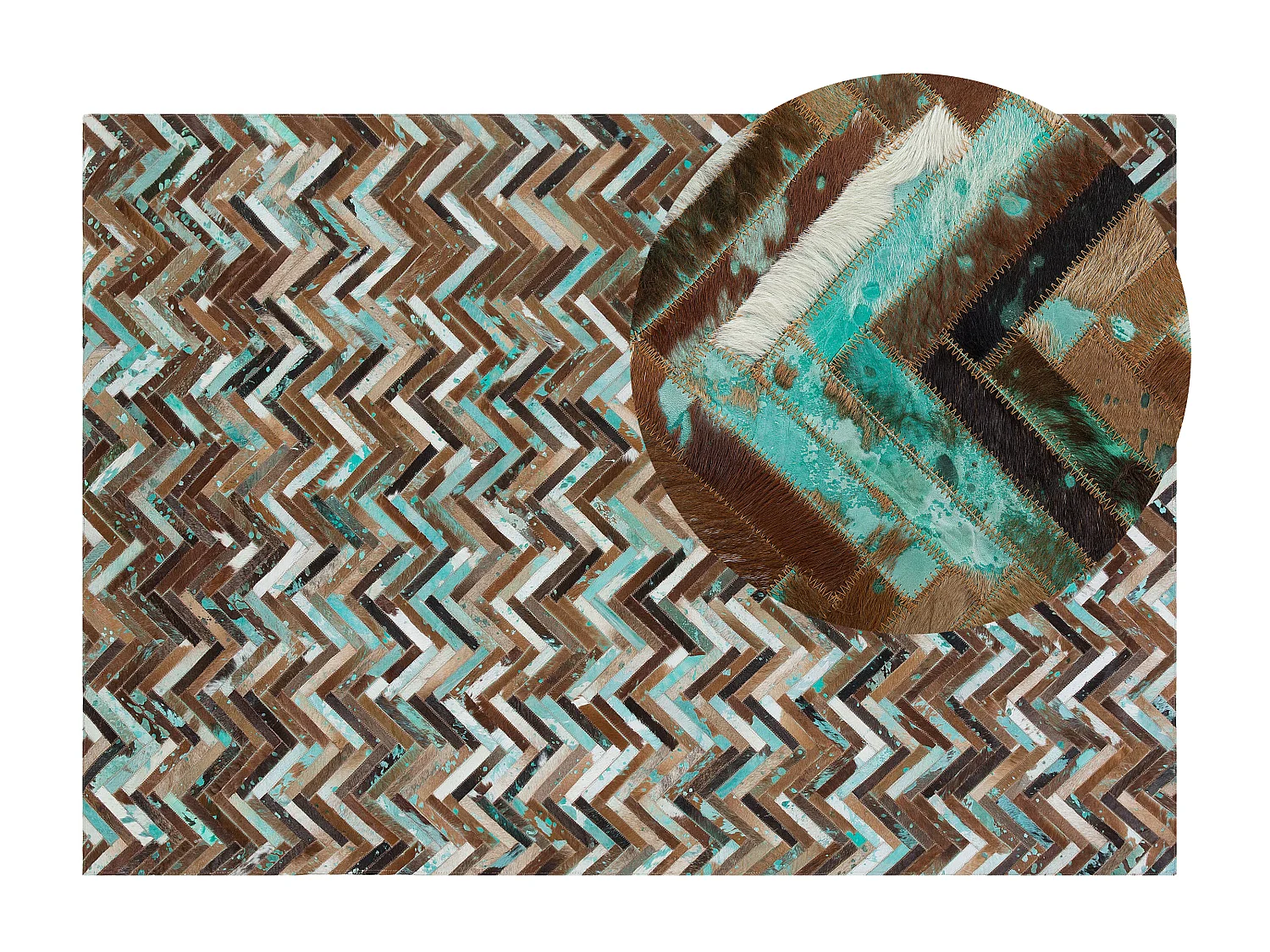 Tapis AMASYA Marron 160 x 230 cm Cuir