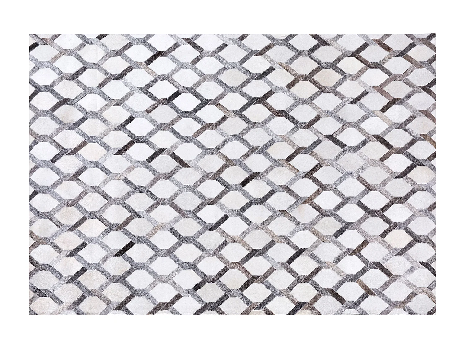 Dywan skórzany 160 x 230 cm szary AYDIN