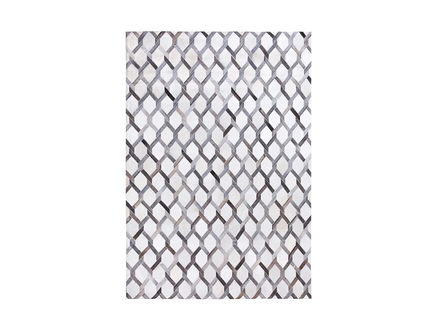 Tappeto in pelle grigia 160 x 230 cm AYDIN