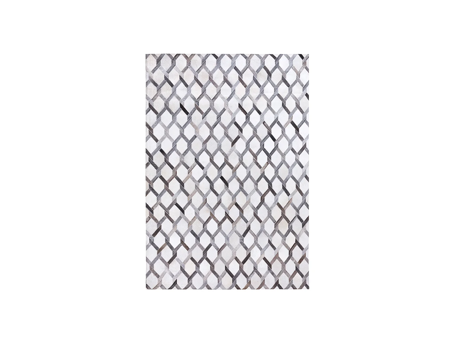 Teppich AYDIN 160 x 230 cm Echtleder Grau