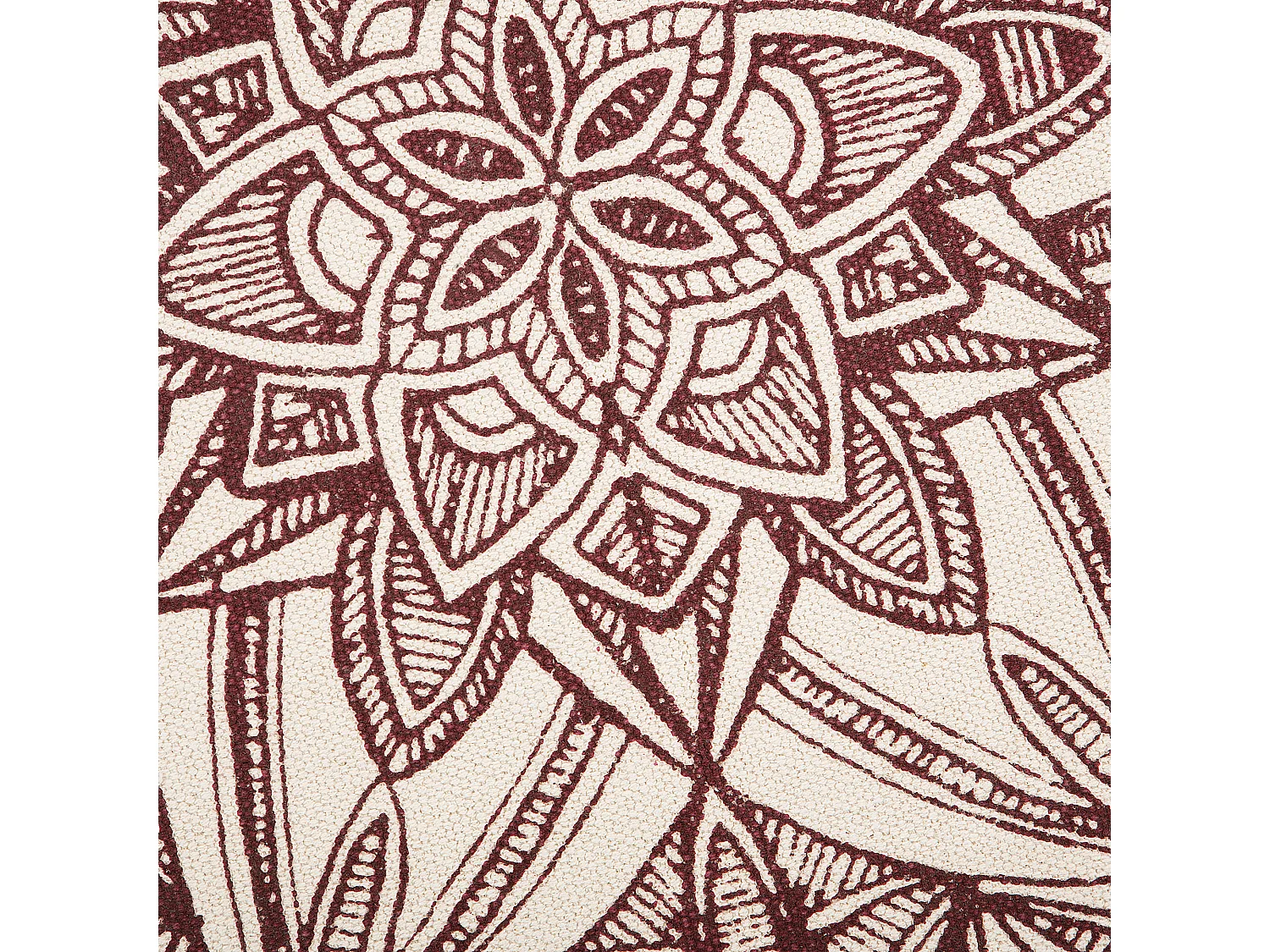 Tapete de algodão creme e vermelho ø 120 cm OLTU