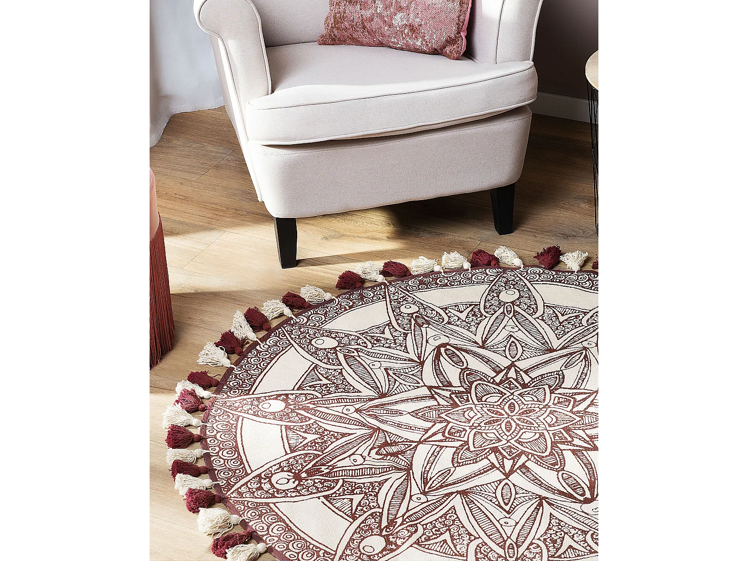 Tapis OLTU Rouge ø 120 cm Coton