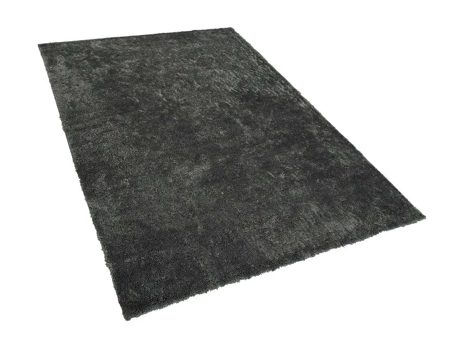 Tapis à poils longs EVREN Gris foncé 140 x 200 cm